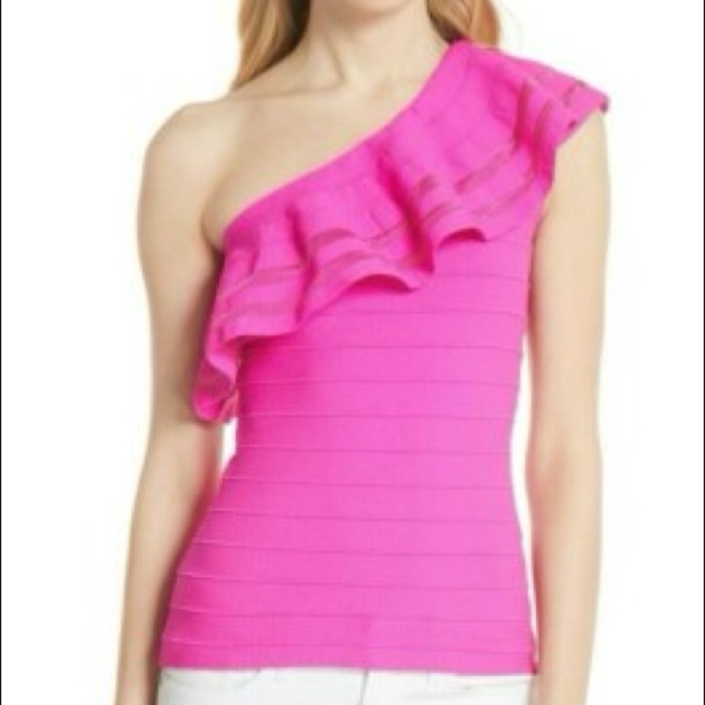 Ted baker pink one shoulder top